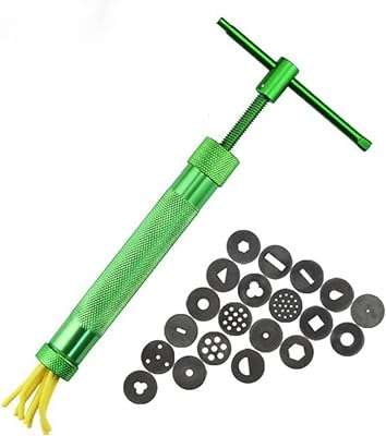 Extrudeuse de fondant ekdon en acier inoxydable avec 20 disques interchangeables extrudeuse de pâte pour sucrer. DIAYTAR COTE D'IVOIRE  - La solution idéale pour des achats discount en ligne. Explorez notre gamme complète de produits pour la maison, l'électroménager, l'informatique, la mode et les gadgets, et bénéficiez de tarifs compétitifs. Simplifiez votre expérience d'achat avec notre boutique en ligne conviviale et découvrez des offres imbattables.