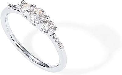 Bafo plaqué or 14k zircon cubique rond 3 pierres | bague de fiançailles pour femme. Cherchez-vous des produits de qualité à des prix abordables ? Ne cherchez plus ! DIAYTAR COTE D'IVOIRE  propose une sélection diversifiée de produits discount allant des articles ménagers aux produits high-tech, le tout à des prix défiant toute concurrence. N'attendez plus pour faire votre shopping malin.