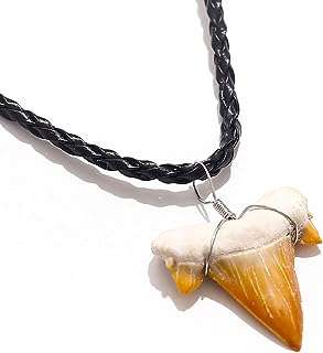 Collier de dents de requin fossiles véritables préhistoriques du maroc sur cordon en cuir. DIAYTAR COTE D'IVOIRE  - votre partenaire discount pour une vie plus abordable. Nous vous présentons une vaste sélection de produits de qualité à des prix imbattables, allant de l'électroménager performant aux articles de mode élégants. Achetez malin avec nous et réalisez d'importantes économies.