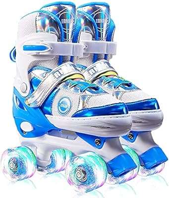 Patins à roulettes pour enfants réglables toutes les roues illuminent. DIAYTAR COTE D'IVOIRE  - Votre fournisseur en ligne pour des produits de qualité à des prix discount. Explorez notre boutique en ligne pour trouver des offres incroyables sur des articles allant des accessoires de mode aux appareils électroniques, en passant par les produits de jardinage et les jouets pour enfants.