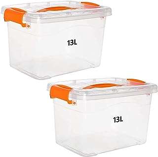 Primevi lot de 2 boîtes de rangement en plastique conteneurs empilables transparents de 13 l avec couvercles. Get more bang for your buck at DIAYTAR COTE D'IVOIRE, the leading online store for discounted products. With a diverse range of items, including household essentials, electronics, fashionable clothing, and trendy gadgets, our store guarantees remarkable savings without compromising on quality or style. Shop smart and save big with us today.