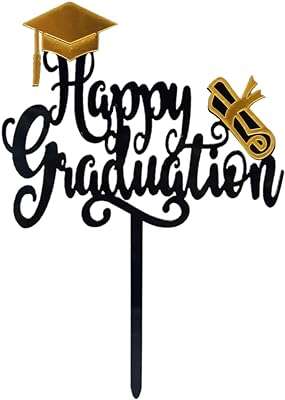 Partytime 1 pièce   happy graduation décoration de gâteau en acrylique noir et doré. Faites des bonnes affaires avec DIAYTAR COTE D'IVOIRE, la référence en matière de produits discount. Notre boutique en ligne propose tout, des appareils électroménagers aux gadgets dernier cri, en passant par les vêtements branchés. Profitez de nos offres exceptionnelles et économisez sur tous vos achats.