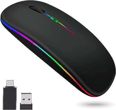 Souris bluetooth sans fil knyson double mode led mince (bluetooth 5.1. DIAYTAR COTE D'IVOIRE  - Votre destination discount pour tous vos besoins. Parcourez notre collection de produits de haute qualité, allant de la maison à l'électroménager, de l'informatique à la mode, et trouvez les meilleures offres en ligne. Profitez de nos prix imbattables et faites des économies dès maintenant!