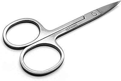 Ciseaux en acier inoxydable avec lames incurvées et tranchantes pour sourcils poils du visage. DIAYTAR COTE D'IVOIRE  - la référence en matière de shopping en ligne à prix réduit. Trouvez tout ce dont vous avez besoin pour votre maison, de l'électroménager pratique aux articles de mode tendance, en passant par les dernières innovations technologiques. Faites des économies sans compromettre la qualité avec notre selection de produits discount de confiance.
