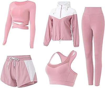 Ensemble d'entraînement 5 pièces jigdigs pour femmes vêtements de sport de yoga. Envie de faire de bonnes affaires ? Optez pour DIAYTAR COTE D'IVOIRE, votre destination en ligne pour des produits discount de la maison à l'informatique, vous offrant des réductions exclusives sur une large sélection d'articles.