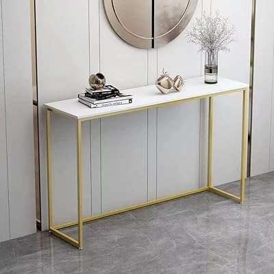 Table console d'entrée led table de canapé en imitation marbre avec cadre doré pour salon. Votre shopping malin commence ici chez DIAYTAR COTE D'IVOIRE, la boutique en ligne où vous trouverez tout ce dont vous avez besoin à prix mini. Explorez notre vaste sélection d'articles discount, des produits pour la maison aux dernières tendances en mode et en informatique, et offrez-vous des bonnes affaires sans vous ruiner !