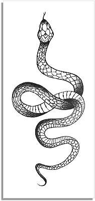 Autocollants de tatouage temporaire de serpent noir de grande taille réaliste de mode pour femmes. À la recherche de bons plans pour équiper votre maison à moindre coût ? DIAYTAR COTE D'IVOIRE  est là pour vous ! Découvrez notre sélection de produits discount pour la maison, de l'électroménager à la décoration, et profitez de prix imbattables tout au long de l'année.