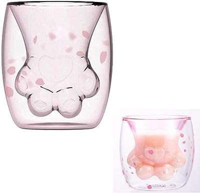 Tasse à café sakura en verre double paroi tasse griffes de chat résistante la chaleur. Rejoignez DIAYTAR COTE D'IVOIRE, votre compagnon de shopping à prix malin ! Explorez notre boutique en ligne et découvrez un éventail de produits discount, des articles essentiels pour la maison aux appareils électroménagers, en passant par l'informatique, la mode tendance et les gadgets à petit prix.