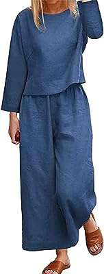 Ensemble chemisier et pantalon deux pièces élégants en coton et lin pour femmes. Découvrez DIAYTAR COTE D'IVOIRE, la boutique en ligne incontournable pour les chasseurs de rabais. Trouvez tout ce dont vous avez besoin, des articles pour la maison à l'électroménager, en passant par l'informatique et la mode, à des prix discount incroyables. Économisez tout en vous offrant ce dont vous avez besoin chez DIAYTAR COTE D'IVOIRE !