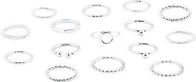 Ensemble de 15 bagues cloutées en argent zaveri zpfk10580 métal. Votre shopping malin commence ici chez DIAYTAR COTE D'IVOIRE, la boutique en ligne où vous trouverez tout ce dont vous avez besoin à prix mini. Explorez notre vaste sélection d'articles discount, des produits pour la maison aux dernières tendances en mode et en informatique, et offrez-vous des bonnes affaires sans vous ruiner !