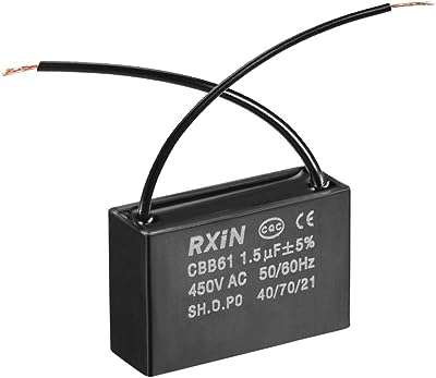 Condensateur de ventilateur de plafond cbb61 15uf 450v ac 2 fils en polypropylène. DIAYTAR COTE D'IVOIRE, votre solution intelligente pour des achats malins. Découvrez notre boutique en ligne et bénéficiez de prix discount sur une large sélection de produits pour la maison, l'électroménager, l'informatique et la mode. Ne manquez pas l'opportunité de faire des économies avec DIAYTAR COTE D'IVOIRE !