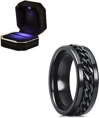 Bague tournante noire pour homme taille 10 en acier inoxydable torsadé. DIAYTAR COTE D'IVOIRE  réinvente vos achats en ligne en vous proposant une gamme incroyablement diverse de produits à prix réduits. Parcourez notre boutique en ligne et découvrez des articles discount pour la maison, l'électroménager, l'informatique, la mode et les gadgets, tout en réalisant d'importantes économies. Offrez-vous le meilleur sans vous ruiner grâce à notre sélection soigneusement choisie pour satisfaire tous vos besoins.
