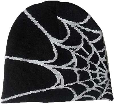 Bonnet tricoté y2k bonnet en toile d'araignée baggy chapeau tête de mort. DIAYTAR COTE D'IVOIRE  : la solution idéale pour des achats malins en ligne. Profitez de notre large gamme de produits discount, allant des appareils électroménagers essentiels aux dernières tendances de la mode, en passant par les accessoires informatiques indispensables, et économisez tout en vous faisant plaisir.