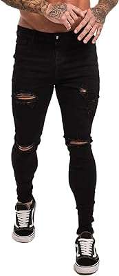 Jingtou jean déchiré pour hommes coupe slim extensible. DIAYTAR COTE D'IVOIRE  - La boutique en ligne qui rend le shopping abordable! Découvrez notre sélection de produits discount, comprenant des équipements informatiques, des appareils électroménagers, des vêtements tendance et bien plus encore, tous à des prix défiant toute concurrence.