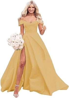 Robe de bal en satin à épaules dénudées pour femme longue. Ne cherchez plus ailleurs, DIAYTAR COTE D'IVOIRE  vous offre le meilleur choix de produits discount en ligne. Avec notre assortiment varié et nos prix compétitifs, vous trouverez tout ce dont vous avez besoin pour la maison, l'électronique, l'informatique et la mode. Faites des économies tout en faisant des achats intelligents.