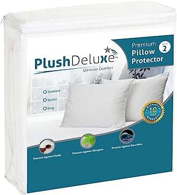 Protège oreiller plushdeluxe premium imperméable 100 % coton doux (lot de 2). Faites des économies sans compromis sur la qualité grâce à DIAYTAR COTE D'IVOIRE, votre boutique en ligne spécialisée dans les produits discount. Découvrez notre gamme variée d'articles pour la maison, l'électroménager, l'informatique, la mode et les gadgets, tous disponibles à des prix attractifs. Profitez de nos offres exceptionnelles et transformez votre façon de magasiner avec DIAYTAR COTE D'IVOIRE .