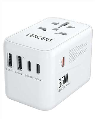 Adaptateur de voyage universel lencent chargeur international gan iii 65 w avec 2. Faites des économies sans compromettre la qualité grâce à DIAYTAR COTE D'IVOIRE . Notre large éventail de produits discount, allant des articles de maison à l'électroménager, de l'informatique à la mode, et même aux gadgets dernier cri, saura vous satisfaire, tout en vous offrant le meilleur rapport qualité-prix.