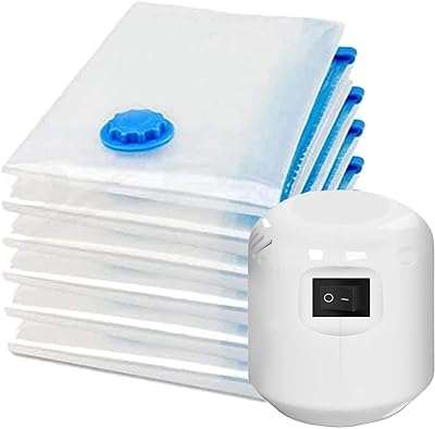 Sacs de rangement sous vide delmoon avec pompe à air électrique. DIAYTAR COTE D'IVOIRE  vous offre un large choix de produits discount, allant des appareils électroménagers dernier cri aux vêtements à la mode en passant par les gadgets les plus innovants. Faites vos achats en ligne en toute simplicité et bénéficiez de prix avantageux pour équiper votre maison avec style, sans vous ruiner.