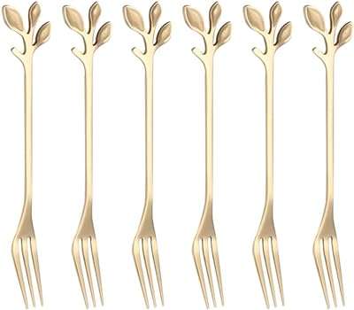 6 pièces luxueux en acier inoxydable feuille d'or de café fourchette. DIAYTAR COTE D'IVOIRE, la boutique en ligne qui rend l'achat discount facile et accessible à tous ! Parcourez notre catalogue varié qui regorge de produits discount pour la maison, l'électroménager, l'informatique ou encore la mode. Avec nous, vous profiterez de tarifs avantageux sans compromis sur la qualité, le tout, depuis le confort de votre foyer.