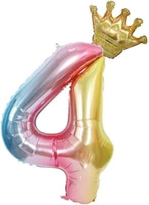 Grands ballons kochi arc en ciel numéro 4 avec couronne amovible ballon numérique à hélium pour décoration. DIAYTAR COTE D'IVOIRE  vous offre des produits discount exceptionnels, sans compromis sur la qualité. Parcourez notre sélection variée comprenant des appareils électroménagers fiables, des gadgets innovants et des tendances mode à des prix défiant toute concurrence.