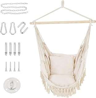 Balançoire surdimensionnée patio watcher avec 2 coussins et kit de quincaillerie parfaite pour l'intérieur. Trouvez les meilleures affaires en ligne chez DIAYTAR COTE D'IVOIRE  - une boutique généraliste offrant une variété de produits discount allant de l'électroménager aux articles high-tech, sans oublier les vêtements et les accessoires tendances. Découvrez un choix incroyable de produits de qualité à des prix imbattables !