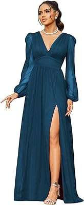 Robe de soirée trapèze fendue à col en v et manches. Rencontrez les bonnes affaires chez DIAYTAR COTE D'IVOIRE  – votre destination en ligne pour des produits discount pour tous les aspects de votre vie. Découvrez notre sélection variée d'articles pour la maison, allant des appareils électroménagers indispensables aux éléments décoratifs élégants. Restez connecté avec notre gamme d'appareils informatiques à prix imbattables, et ravivez votre style avec des vêtements et accessoires tendance à petit prix. Faites des économies tout en obtenant la qualité que vous méritez !