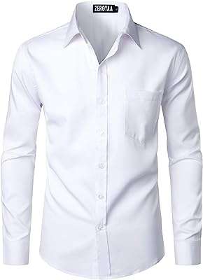 Chemise habillée boutonnée à manches longues et décontractée pour hommes élégante et décontractée avec poche. DIAYTAR COTE D'IVOIRE, votre destination en ligne pour des produits discount de qualité. Avec notre large choix de produits allant de la maison à la technologie, en passant par la mode et les gadgets, vous êtes assuré de trouver tout ce dont vous avez besoin à des prix défiant toute concurrence.