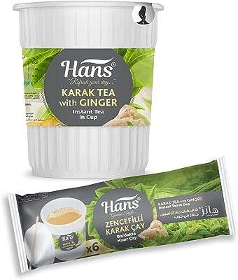 Thé au gingembre hans karak dans une tasse paquet de 6. Rejoignez DIAYTAR COTE D'IVOIRE, votre boutique en ligne pour des articles discount de qualité. Des essentiels de la maison aux dernières tendances en matière de mode et de gadgets high-tech, nous proposons une sélection variée à des prix compétitifs. Faites des bonnes affaires dès maintenant et profitez d'un shopping en ligne facile et pratique.