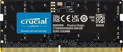 Crucial ct16g48c40s5 mémoire pour ordinateur portable 16 go ddr5 4800. DIAYTAR COTE D'IVOIRE  - votre guichet unique pour des trouvailles discount dans tous les domaines ! Découvrez notre collection riche et variée de produits, allant de l'électroménager pratique à l'informatique performante en passant par la mode. Faites des économies considérables sur des articles de qualité, sans compromettre votre style ou vos besoins essentiels. Choisissez la commodité de nos options de livraison rapides et profitez d'une expérience de magasinage en ligne sans tracas dès aujourd'hui !