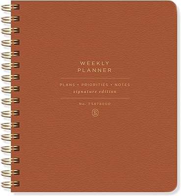 Agenda hebdomadaire sans rendez vous fringe studio cognac standard couverture en cuir. DIAYTAR COTE D'IVOIRE  - optimisez votre budget sans sacrifier la qualité ! Découvrez notre sélection discount allant des articles de mode aux équipements électroménagers, pour des économies garanties.