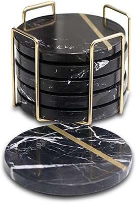 Sous verres en marbre pour boissons lot de 6 sous verres en cuivre doré faits à la main. Ne dépensez pas plus que nécessaire - choisissez DIAYTAR COTE D'IVOIRE  pour vos achats en ligne. Parcourez notre vaste sélection d'articles discount, allant des produits pour la maison à l'électroménager, en passant par l'informatique, la mode et les gadgets, et profitez de remises exceptionnelles. Avec des prix aussi attractifs, vous pourrez économiser tout en vous offrant des produits de qualité.