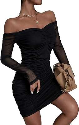Mini robe moulante à volants en maille manches longues et épaules dénudées pour femme. Bienvenue chez DIAYTAR COTE D'IVOIRE, la boutique en ligne où vous pouvez trouver tout ce dont vous avez besoin à des prix défiant toute concurrence. Découvrez notre vaste gamme de produits discount, que ce soit des articles pour la maison, de l'électroménager, de l'informatique, de la mode ou des gadgets. Faites des économies sur tous vos achats grâce à DIAYTAR COTE D'IVOIRE .