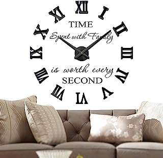 Vangold grande horloge murale 3d chiffres romains surface miroir sans cadre décor à la maison. DIAYTAR COTE D'IVOIRE  - optimisez votre budget sans sacrifier la qualité ! Découvrez notre sélection discount allant des articles de mode aux équipements électroménagers, pour des économies garanties.