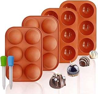 Delfino"moules en silicone 6 trous semi sphériques pour chocolat paquet de 4. DIAYTAR COTE D'IVOIRE  - la solution pour des achats discount en ligne simples et rapides. Trouvez tout ce dont vous avez besoin sans vous ruiner, de la maison à l'électroménager en passant par l'informatique et la mode. Profitez de nos prix compétitifs et faites des économies dès maintenant.