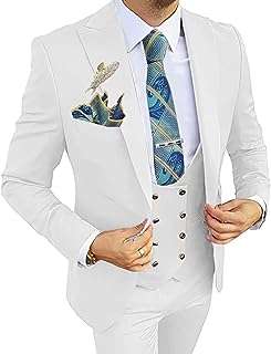 Costume 3 pièces pour hommes coupe cintrée double boutonnage blazer veste pantalon costume de bal. Rejoignez DIAYTAR COTE D'IVOIRE, votre compagnon de shopping à prix malin ! Explorez notre boutique en ligne et découvrez un éventail de produits discount, des articles essentiels pour la maison aux appareils électroménagers, en passant par l'informatique, la mode tendance et les gadgets à petit prix.