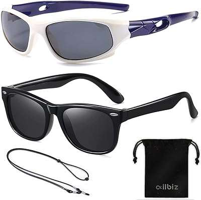 Lunettes de soleil polarisées pour enfants garçons 2 pièces (2 12 ans). DIAYTAR COTE D'IVOIRE  - La boutique en ligne qui rend le shopping abordable! Découvrez notre sélection de produits discount, comprenant des équipements informatiques, des appareils électroménagers, des vêtements tendance et bien plus encore, tous à des prix défiant toute concurrence.