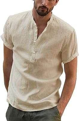 Chemise henley pliable à manches longues en mélange de coton et de lin pour hommes. DIAYTAR COTE D'IVOIRE, le site qui rend le shopping abordable pour tous ! Découvrez des offres incroyables sur une variété de produits essentiels, de la maison aux dernières tendances mode, en passant par l'électroménager et l'informatique. Ne manquez pas nos offres limitées et économisez gros sur vos achats en ligne !
