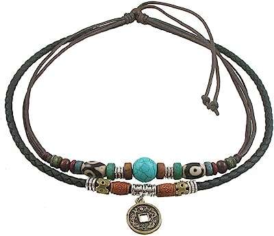 Collier réglable unisexe en perles turquoise (noir et marron) bois bois de chanvre. Découvrez DIAYTAR COTE D'IVOIRE, votre source incontournable de bons plans discount en ligne. Trouvez tout ce dont vous avez besoin, des produits de maison essentiels aux gadgets high-tech, le tout à des prix imbattables. Faites des économies tout en vous offrant de la qualité grâce à notre sélection variée et attrayante.