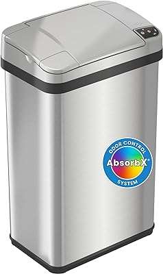 Poubelle ecoless de 4 gallons avec filtre et parfum poubelle automatique sans contact en acier. Besoin de produits à petit prix ? DIAYTAR COTE D'IVOIRE  vous propose une large sélection d'articles discount, allant de la maison à l'électroménager en passant par l'informatique, la mode et les gadgets. Faites des économies en faisant vos achats chez nous !