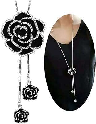 Sautoir avec pendentif en cristal de fleur de rose noire pour femmes et filles par shining. Vous cherchez des offres discount sur une large gamme de produits ? DIAYTAR COTE D'IVOIRE  est la réponse à vos besoins. Parcourez notre boutique en ligne et découvrez des articles de qualité à des prix défiant toute concurrence, que ce soit pour équiper votre maison, vous plonger dans l'univers de la mode ou trouver des gadgets tendance. Faites confiance à DIAYTAR COTE D'IVOIRE  pour des achats malins et économiques.