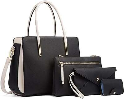 Ensemble de 4 pièces mode femmes sac à main ensemble fourre tout. DIAYTAR COTE D'IVOIRE  - votre solution tout-en-un pour des achats discount en ligne ! Découvrez notre gamme finale de produits, allant des indispensables de la maison aux dernières tendances de la mode et de la technologie. Obtenez les meilleurs prix sur une sélection variée d'articles, vous permettant de réaliser d'énormes économies tout en profitant de produits de qualité. Avec des options de livraison flexibles et une satisfaction garantie, nous faisons de votre expérience d'achat un jeu d'enfant !