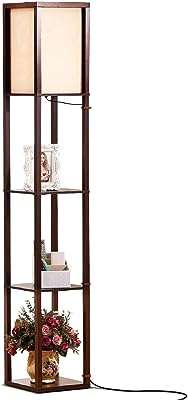 Lampadaire avec étagères d'angle bibliothèque sur pied de rangement en bois lampadaires pour lampes. Recherchez-vous des produits de qualité sans vous ruiner ? DIAYTAR COTE D'IVOIRE  est là pour vous ! Notre boutique en ligne propose une large gamme de produits discount, de la maison à l'électroménager en passant par l'informatique, la mode et les gadgets. Faites des économies avec nous !