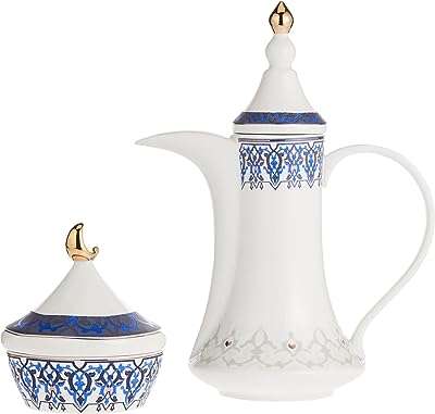 Service à café arabe en porcelaine stikana avec bol dallah et dattes. Ne payez plus le prix fort pour vos appareils électroménagers ! DIAYTAR COTE D'IVOIRE  vous propose une vaste gamme d'électroménager discount, des marques les plus reconnues aux appareils les plus innovants. Économisez tout en profitant de la meilleure qualité avec DIAYTAR COTE D'IVOIRE .