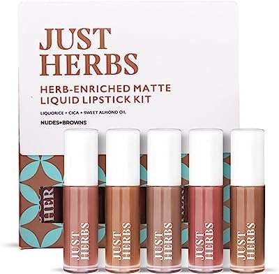 Coffret de 5 rouges à lèvres liquides ayurvédiques just herbs avec rouge. Découvrez DIAYTAR COTE D'IVOIRE, votre destination en ligne pour des bonnes affaires sans compromis sur la qualité. Parcourez notre large éventail de produits discount allant de l'électroménager à l'informatique en passant par la mode et les gadgets. Faites de vraies économies en choisissant le meilleur rapport qualité-prix.