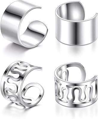2 paires de manchettes d'oreilles en acier inoxydable boucles à clip non percées sur cartilage. Ne cherchez plus, DIAYTAR COTE D'IVOIRE  est le site discount ultime pour toutes vos envies shopping. Laissez-vous surprendre par notre gamme variée, allant des produits pour la maison aux accessoires high-tech indispensables à la vie moderne, et bénéficiez des prix les plus bas du marché. Explorez notre boutique en ligne dès aujourd'hui et faites de bonnes affaires en un clic !