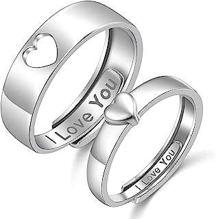 Bagues de couple en argent sterling 925 ensemble de bagues assorties promesse. DIAYTAR COTE D'IVOIRE  vous ouvre les portes d'un univers de bonnes affaires. Découvrez notre large gamme de produits discount, allant des indispensables de la maison aux dernières tendances mode, en passant par les gadgets innovants. Profitez d'offres exceptionnelles et de prix imbattables pour des achats malins et éclairés.