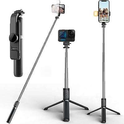 Perche à selfie longue avec lumière mobilife perche trépied 104 cm plus bluetooth pour mobile
