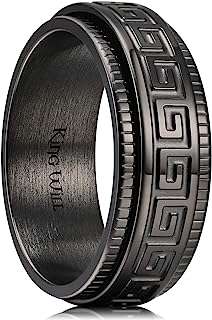 Bague pivotante en acier inoxydable 8 mm anneau de fidget à clé grecque pour hommes. Bienvenue chez DIAYTAR COTE D'IVOIRE, votre destination en ligne de confiance pour des produits discount variés allant des indispensables de la maison aux appareils électroménagers dernier cri, en passant par l'informatique, la mode et les gadgets tendance. Explorez notre vaste sélection d'articles à prix réduits et faites des économies sans sacrifier la qualité.
