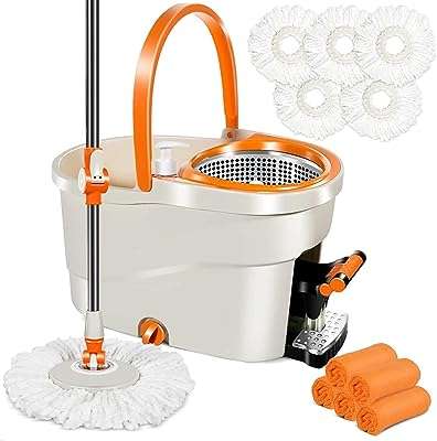 Mast home spin mop & bucket set seau plat en microfibre avec pédale et poignée. Révolutionnez votre façon de magasiner en ligne avec DIAYTAR COTE D'IVOIRE . Notre plateforme propose une multitude de produits discount, allant des appareils ménagers aux accessoires de mode à des prix défiant toute concurrence. Profitez de l'expérience shopping idéale tout en réalisant des économies importantes.
