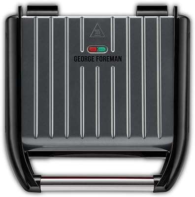 Gril électrique d'intérieur george foreman usage domestique et de bureau gril familial en acier. DIAYTAR COTE D'IVOIRE  : votre destination shopping discount ! Découvrez notre boutique en ligne généraliste qui vous offre une multitude de produits à prix cassés, allant de l'électroménager à l'informatique en passant par la mode et les gadgets. Faites le choix du meilleur rapport qualité-prix et trouvez tout ce dont vous avez besoin en visitant notre site dès maintenant !